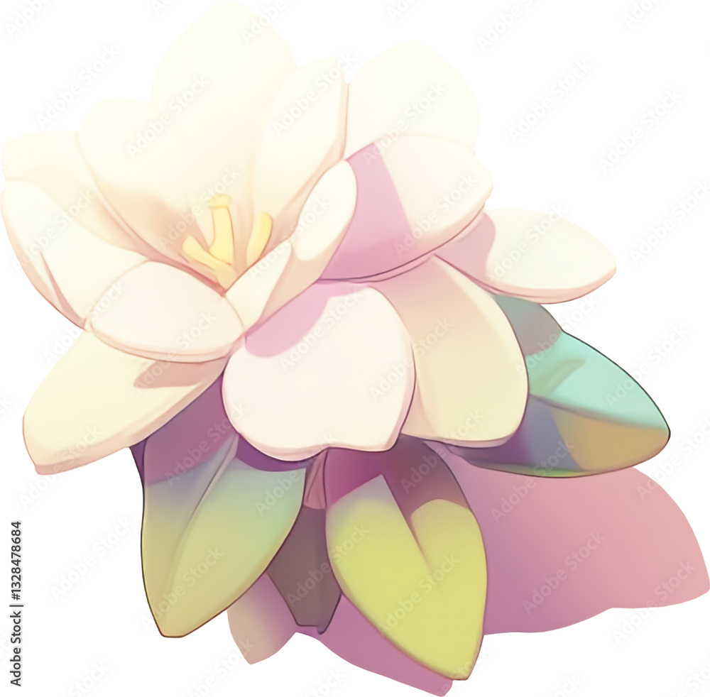 Fototapeta premium pink flower isolated on white