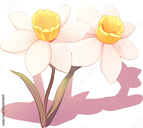 vector illustration of a pink flower