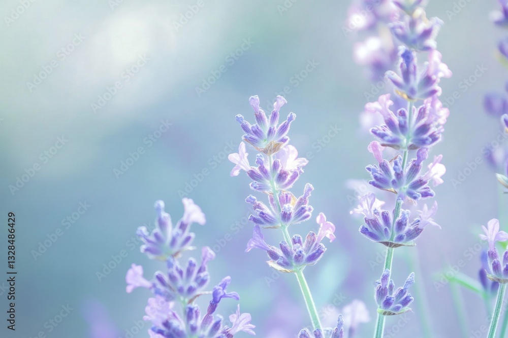 Obraz premium A cool mint and lavender gradient background. Featuring mint tones transitioning into lavender