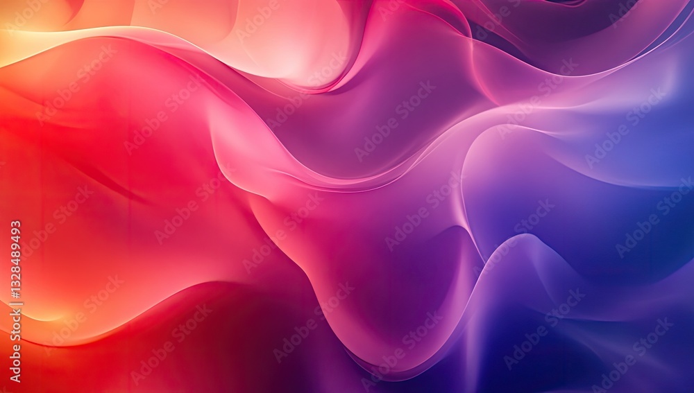 Obraz premium Abstract vibrant wavy color design