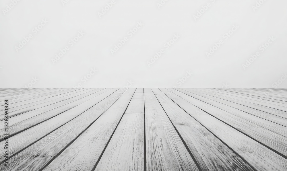 Minimalist Wooden Floor with Open Space Background for Design or Presentation