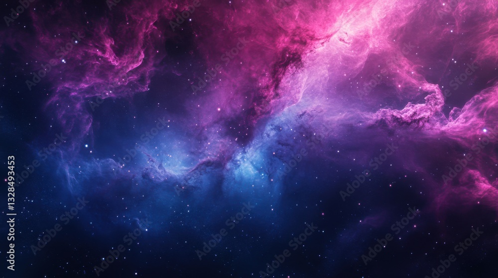 Fototapeta premium A cosmic nebula gradient abstract background. Featuring swirling, interstellar colors