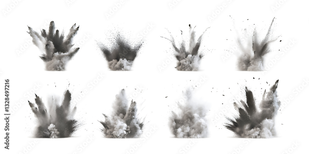 custom made wallpaper toronto digitalPack Dust Explosion Set Against Transparent Background for Energy Branding, Effect Promotion, or Digital Art Design