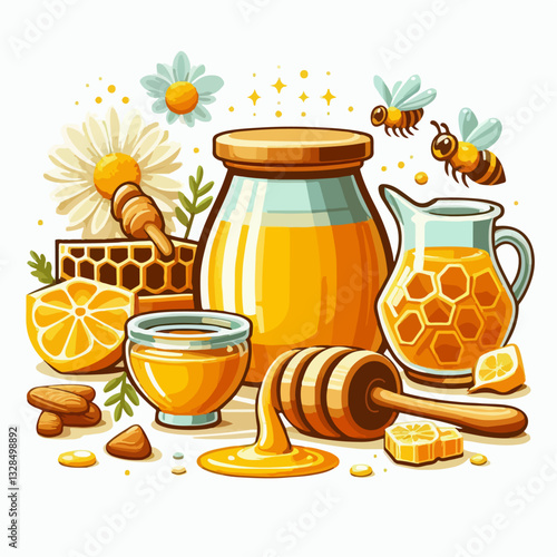 honey and honeycomb