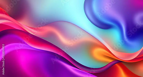 Wallpaper Mural An elegant layout showcasing a blend of smooth, flowing shapes and vibrant colors that reflect the beauty of "Phahmaka" fabric Torontodigital.ca