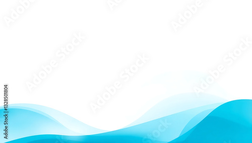 Abstract Waves Background: Modern Blue Gradient with Smooth Fluid Motion and Artistic Textured Surface