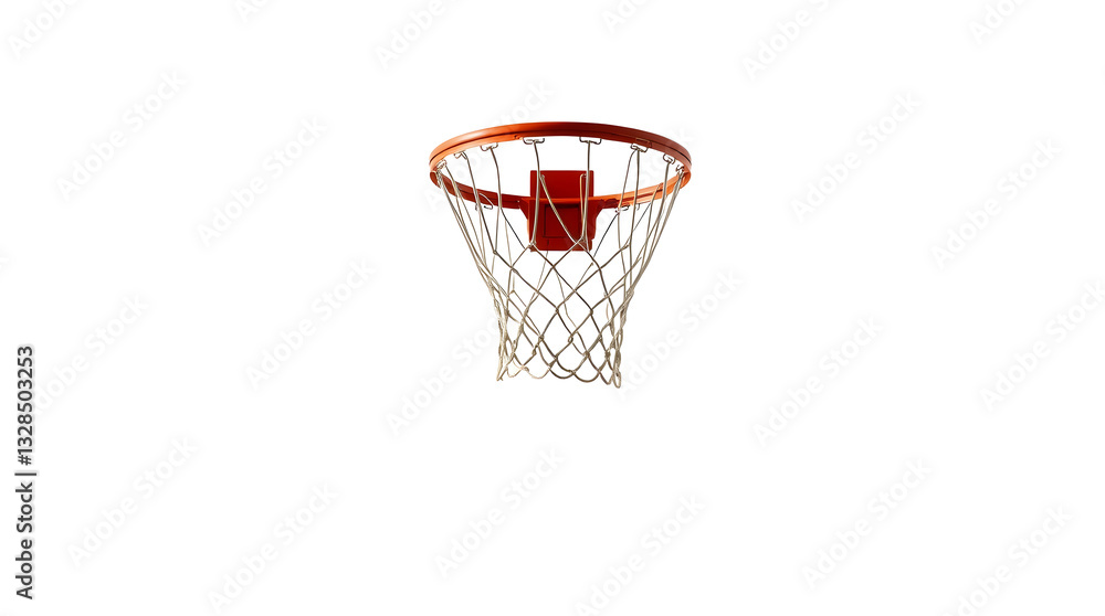 Basketball hoop with net and goal on white background Basketball hoop with net and goal on white background