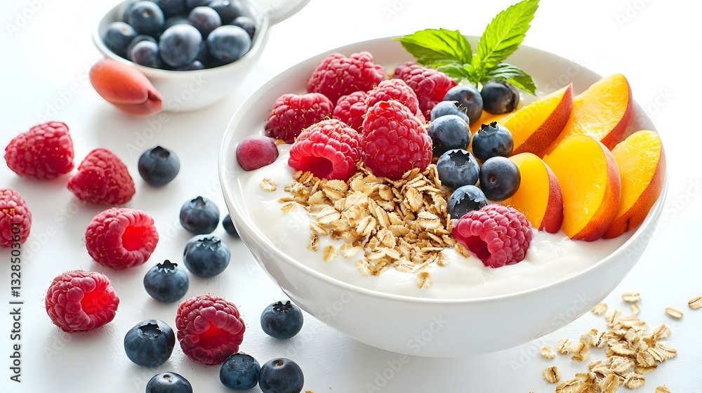 Healthy breakfast bowl with yogurt granola Healthy breakfast bowl with yogurt granola