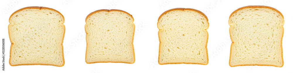 Slice of White Bread, Cut Out Set Slice of White Bread, Cut Out Set