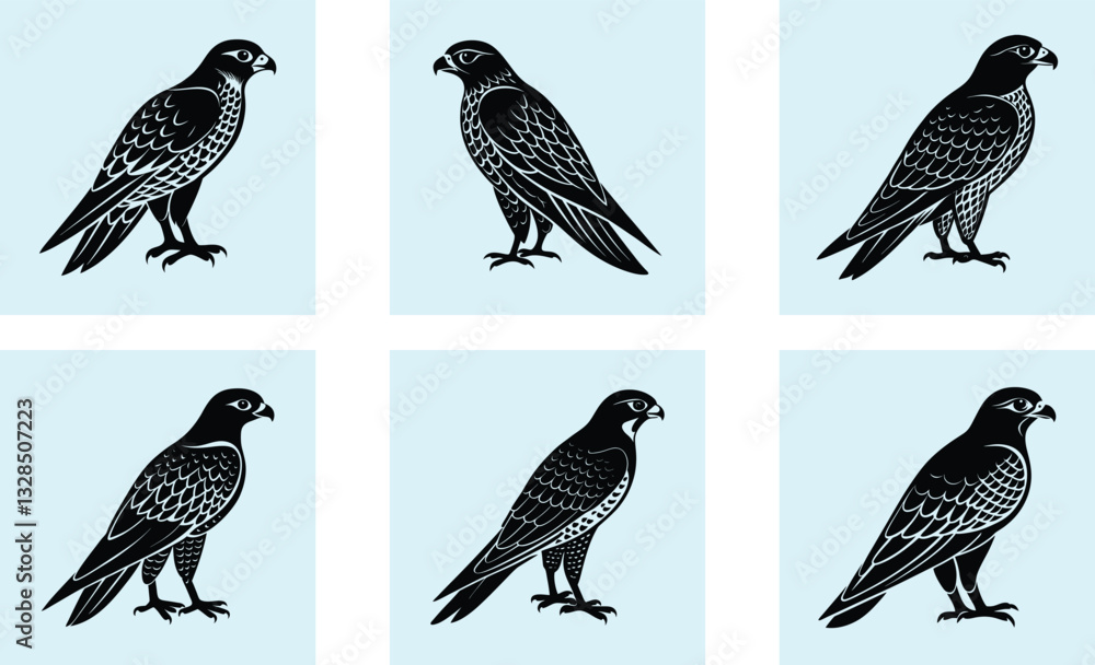 Obraz premium Falcon Silhouette vector