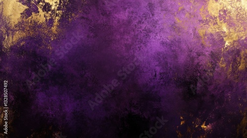 A deep purple and gold gradient background. Featuring rich purple, soft gold, and black with smooth transitions