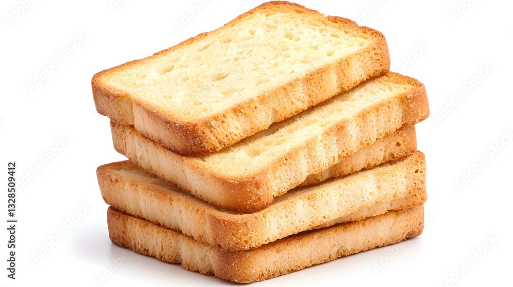 Standing rusk isolated on white background Standing rusk isolated on white background