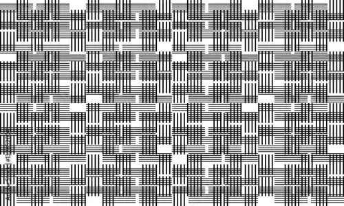 Black and white background, seamless pattern with grid stripes, black and white pattern of line pattern style repeat seamless pattern design for fabric printing or wallpaper, cross matric grid