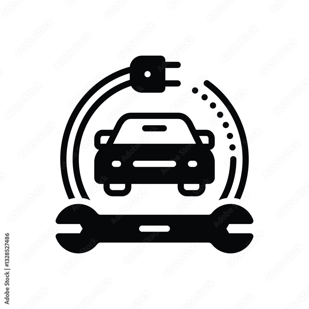 Black solid icon for electrical service Black solid icon for electrical service