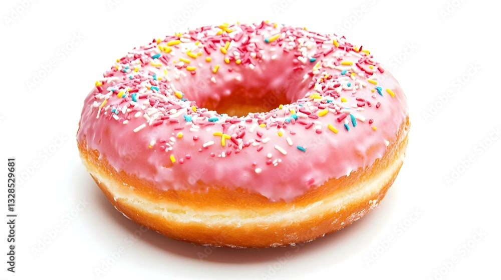 Raised frosted donut isolated on a white Raised frosted donut isolated on a white