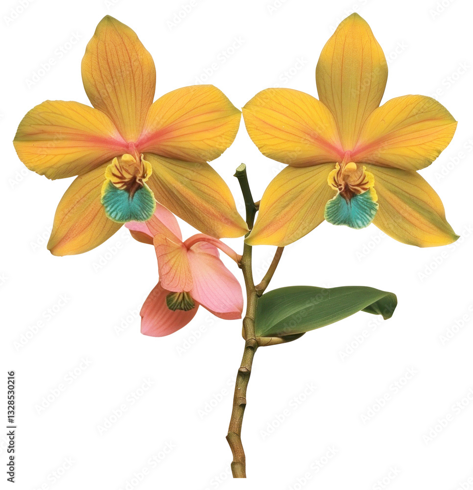 Fototapeta premium PNG Orchid flower petals plant.