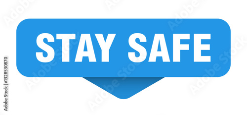 stay safe sticker. stay safe sign on transparent background