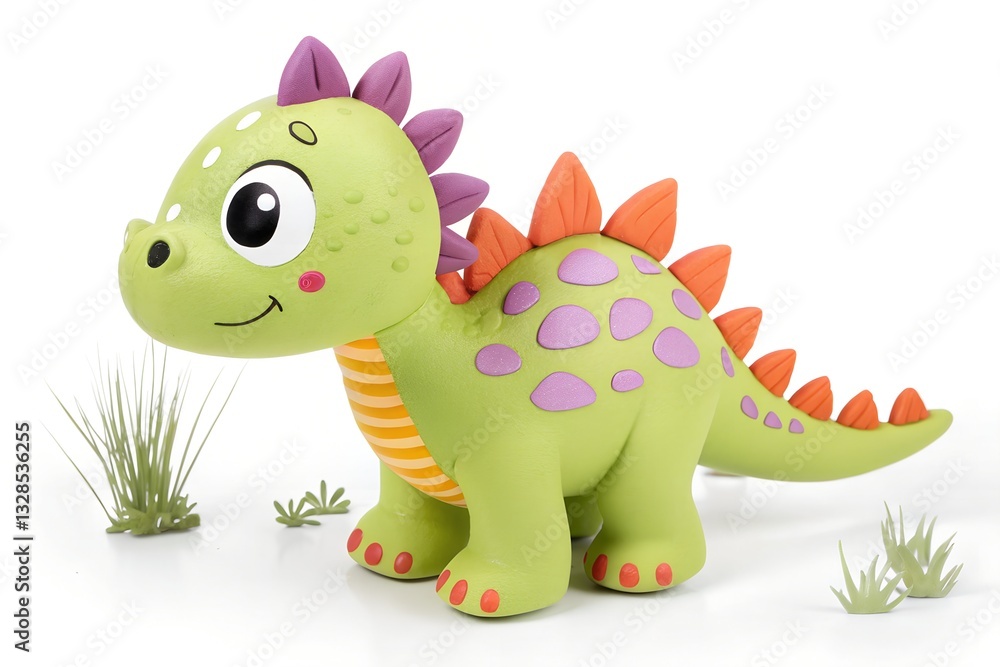 Fototapeta premium Cute Cartoon Dinosaur Illustration