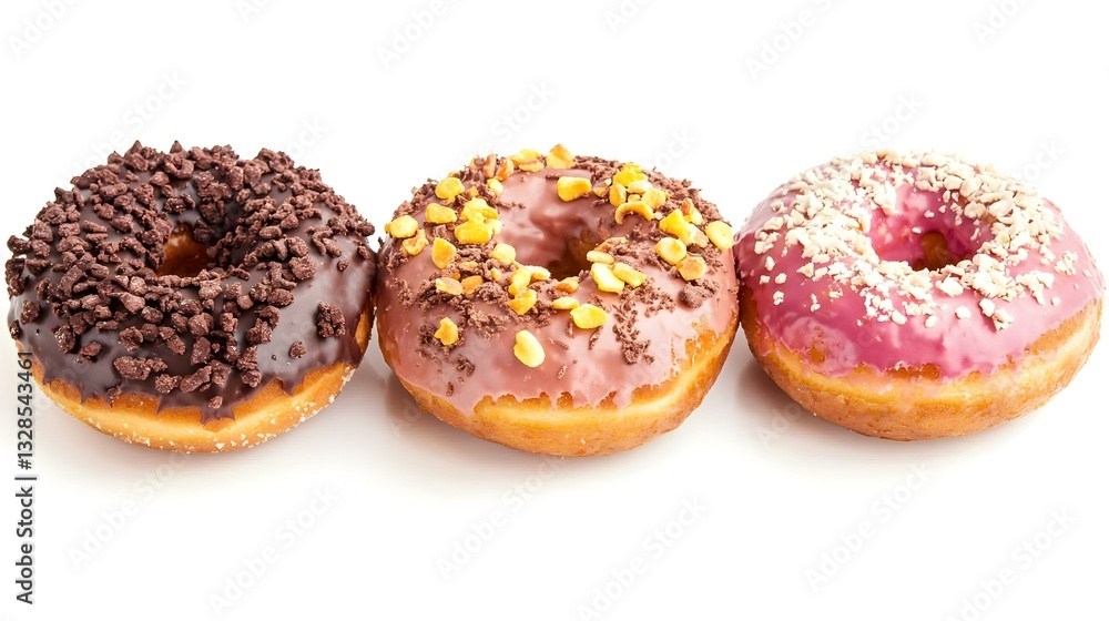 Donut close-up on a white background Donut close-up on a white background