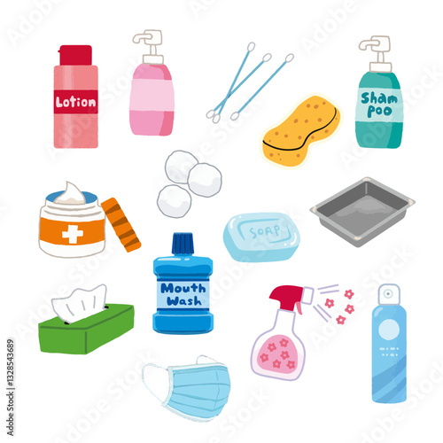 Care-themed stickers, especially health and medical