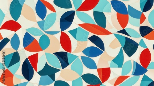 Wallpaper Mural Colorful Abstract Shapes in a Vibrant Design with Curves and Lines Torontodigital.ca