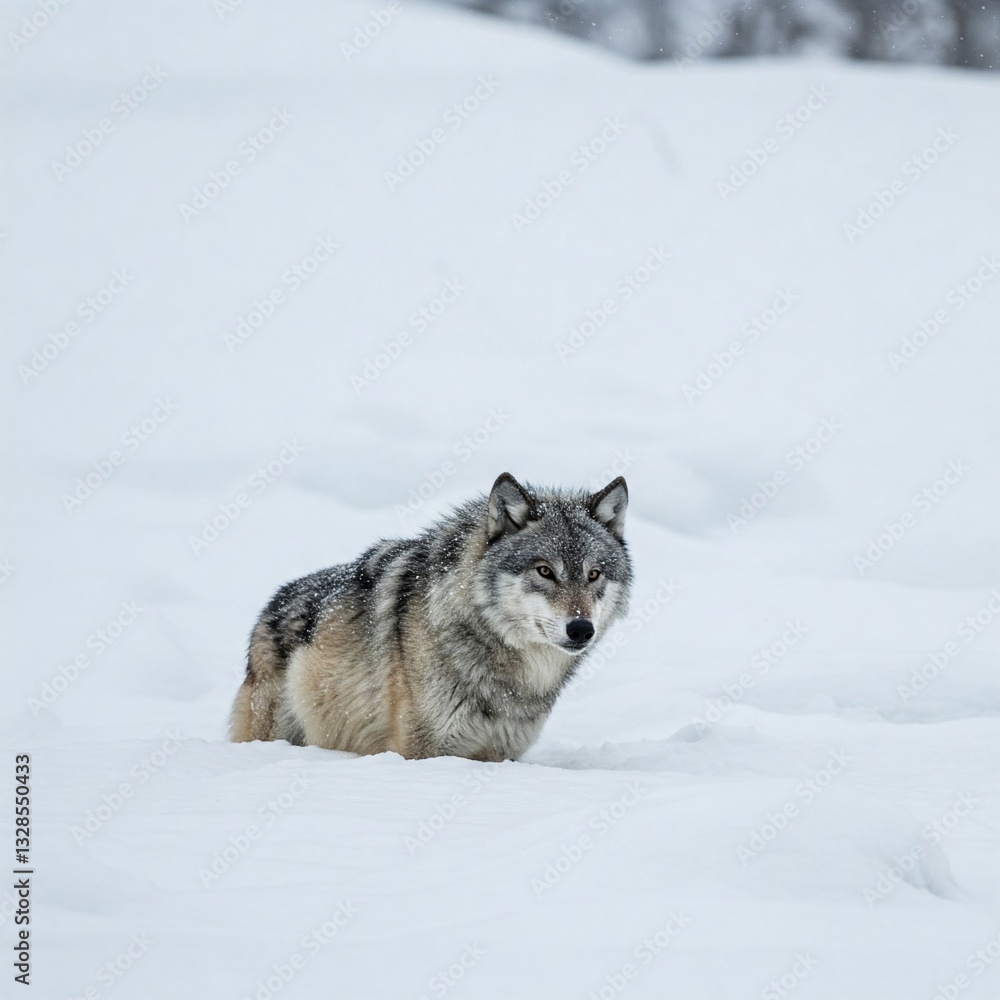 Naklejka premium wolf in winter