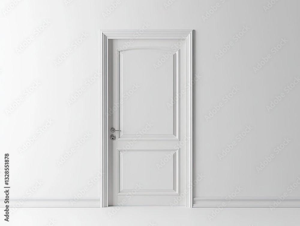 White Door for Minimalist Interior, New Beginnings. White Door for Minimalist Interior, New Beginnings.