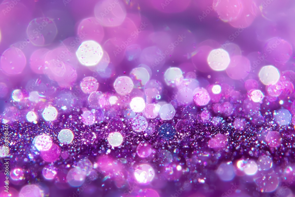 Purple-toned particles sparkle abstractly on a backdrop. Purple-toned particles sparkle abstractly on a backdrop.