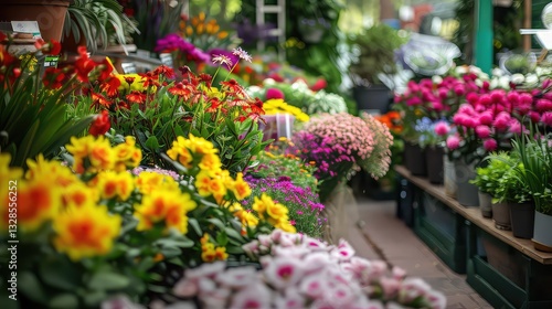 Wallpaper Mural Flowers for sale in garden centre, Augsburg, Bavaria, Germany Torontodigital.ca
