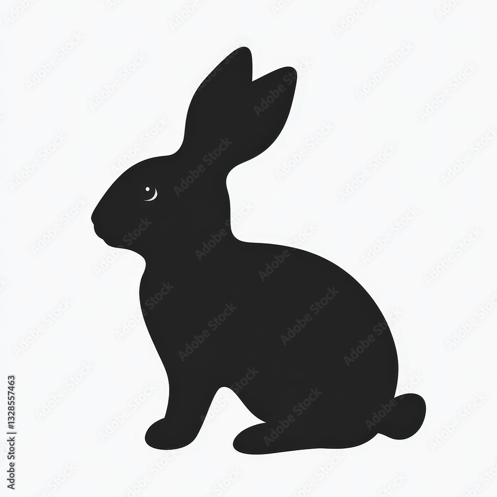 Obraz premium Cute vector bunny illustration with pink ears and a carrot