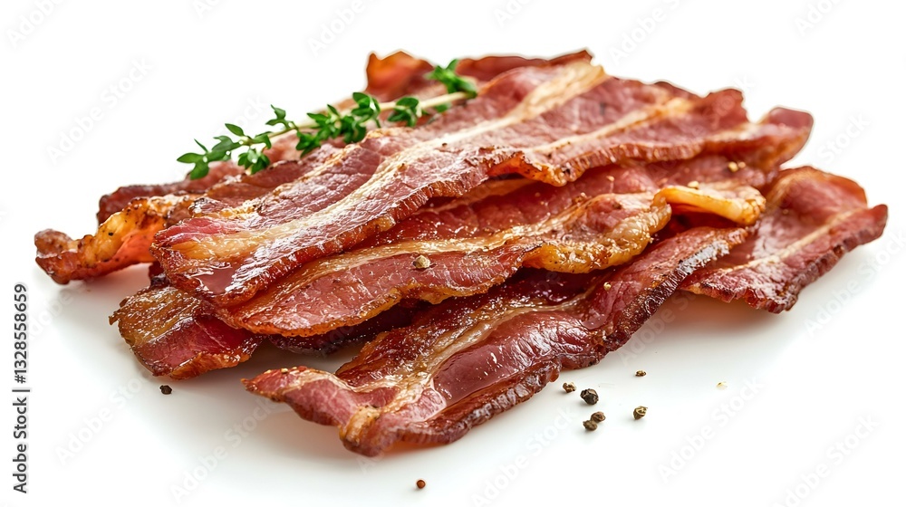 bacon on a white background bacon on a white background