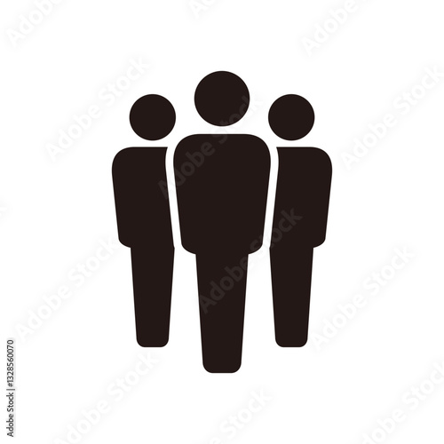 3人組のピクトグラムアイコン