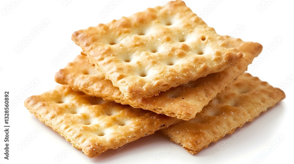Crackers on white background Crackers on white background