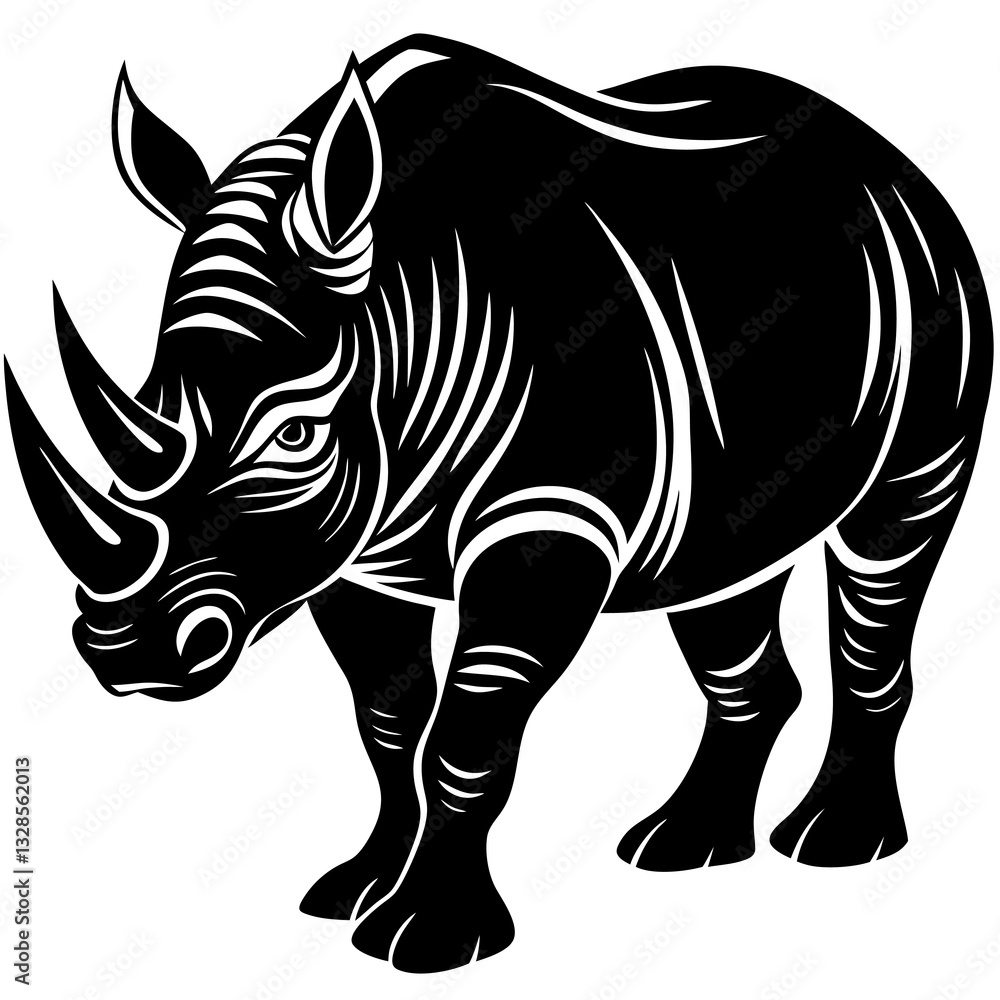 Fototapeta premium rhino silhouette