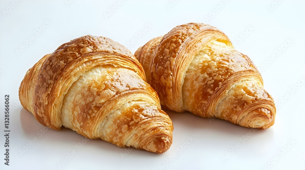 Fresh tasty croissants on white background Fresh tasty croissants on white background