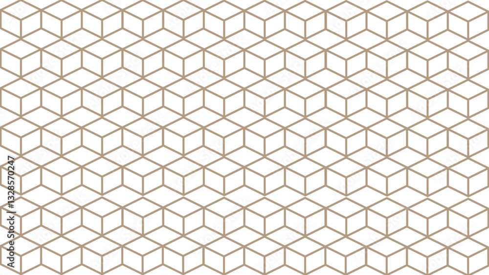 Brown and white honeycomb seamless pattern as a background