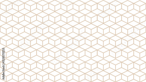 Beige and white honeycomb seamless pattern as a background