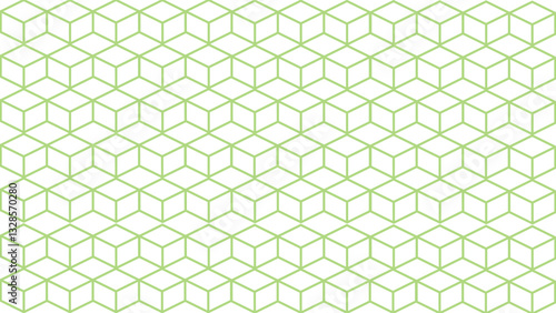 Green and white honeycomb seamless pattern as a background
