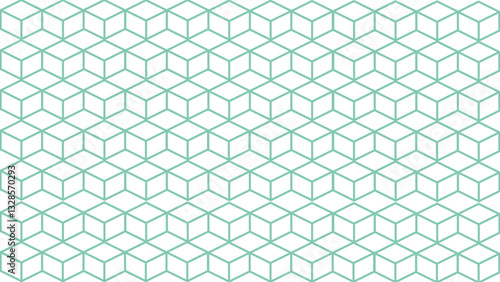 Turquoise and white honeycomb seamless pattern as a background	