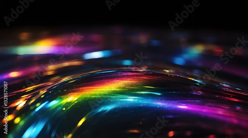 Obraz na płótnie Blurred rainbow refraction overlay effect. Light lens prism effect.generative.ai w salonie