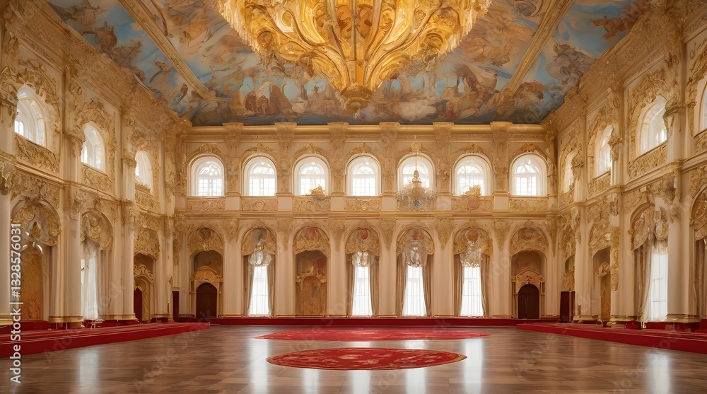 Fototapeta premium Georgievsky Hall of the Kremlin Palace.generative.ai
