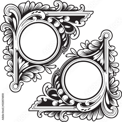 black and white elegant frame