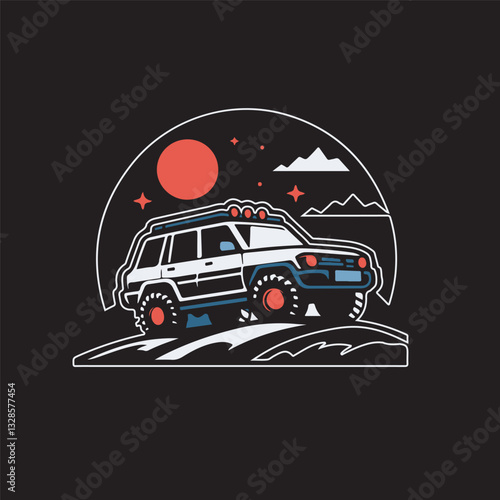 off road car ector logo illustration eps 10