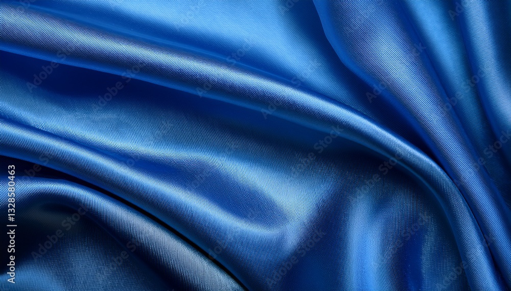 waves of blue satin fabric as background waves of blue satin fabric as background