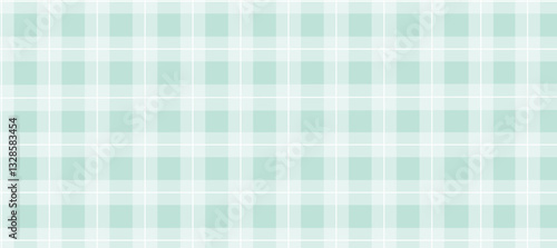 Turquoise and white plaid fabric texture background