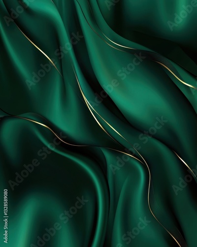A luxurious emerald green abstract gradient background. Featuring rich jewel tones and subtle glow