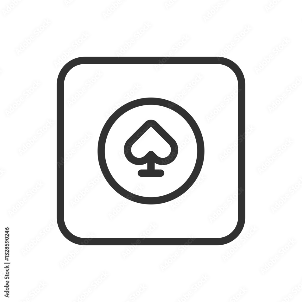 Spade Circle Icon - Modern Simple Flat Vector for Web and Mobile Spade Circle Icon - Modern Simple Flat Vector for Web and Mobile