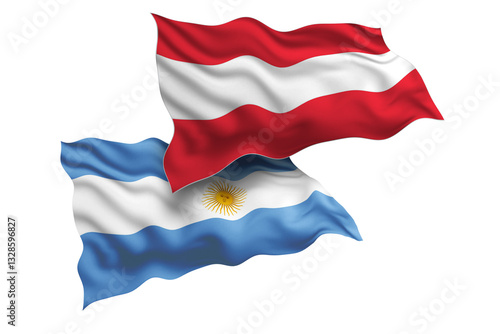 Austria and Argentina Friendship Flags Diplomatic Relations of Two countries, Sports competition