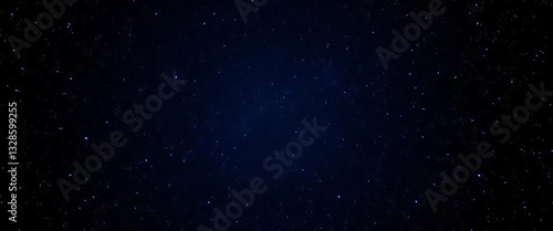 Seamless loop of twinkling stars in a dark, starry night sky, glowing with blue starlight, blinking, galaxy