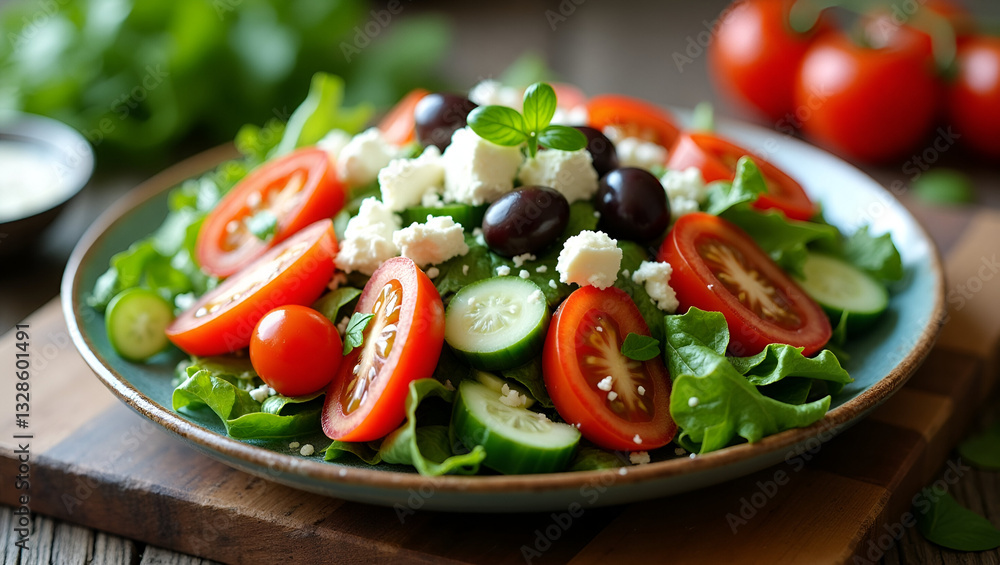 Title: A Vibrant and Appetizing Greek Salad Variation
Title: A Vibrant and Appetizing Greek Salad Variation